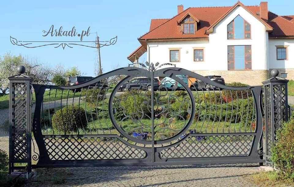 BRAMY długie, przesuwne, przemysłowe, kute, panelowe