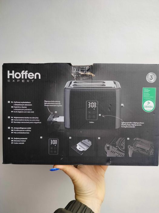 Hoffen Toster elektryczny cyfrowy wyświetlacz dotykowy ekran 780-930W