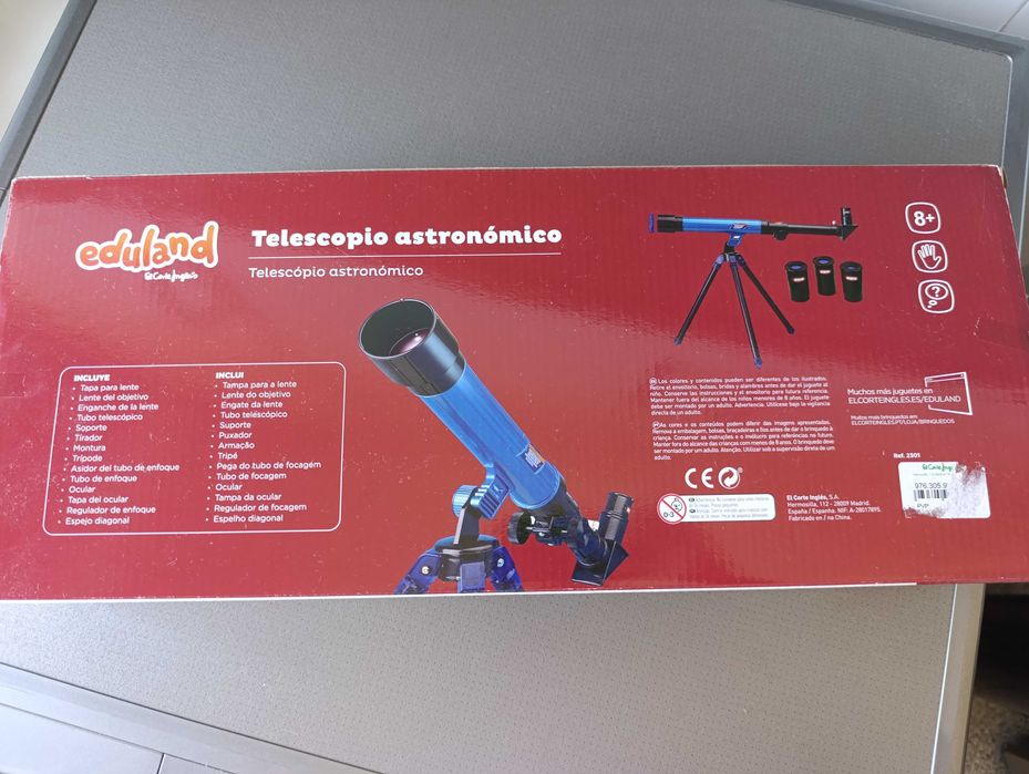 Telescópio astronómico Eduland - brinquedo educativo - NOVO