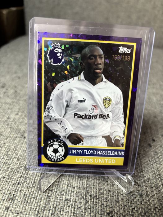 topps premier league 2025-26 jimmy floyd hasselbaink numbered parallel purple  sparkless /199
