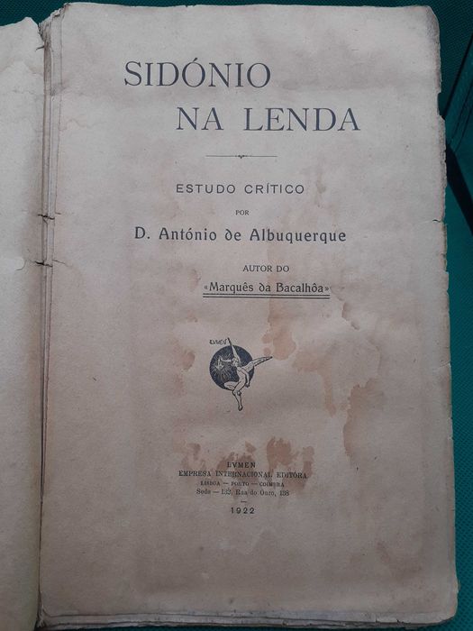 Livro - REF PCE - D.Antonío D´Albuquerque - Sidonto "Na Lenda"