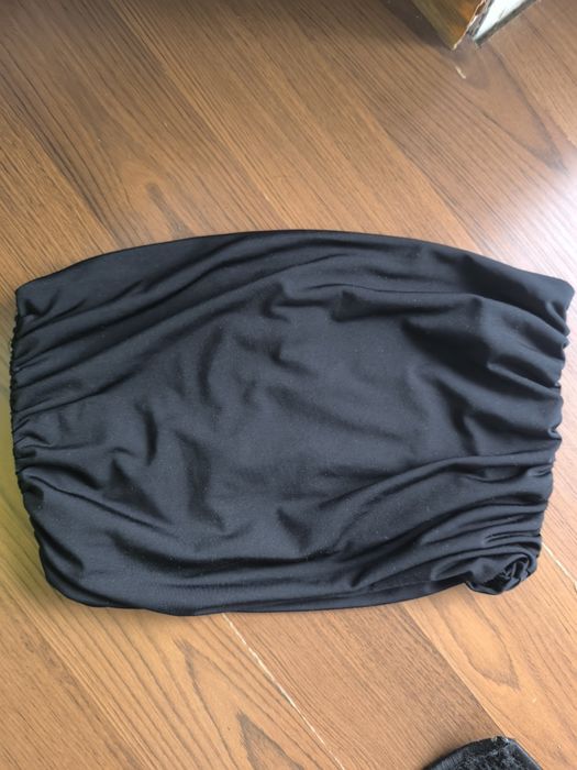 Top bez ramion czarny h&m