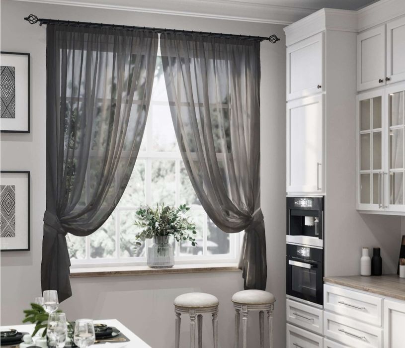 Тюль із шифона 2шт по 1.40м.ширина  1.70м. Висота