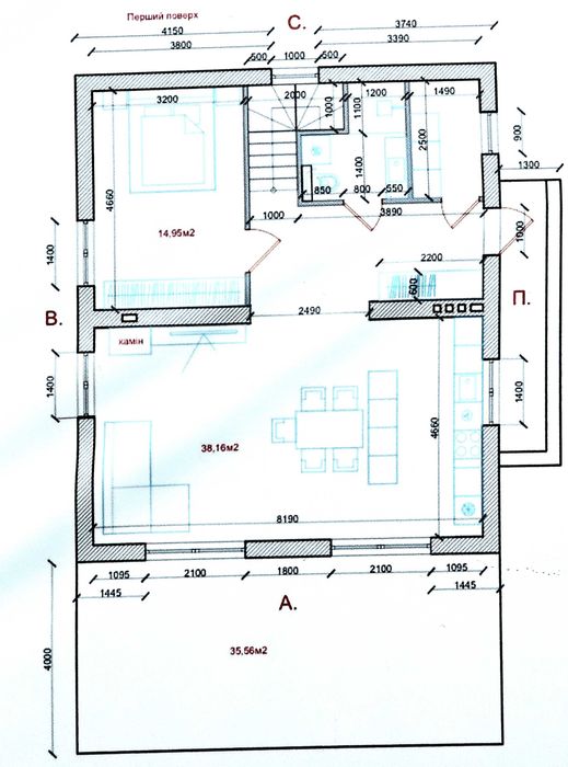 Двоповерховий будинок з газом, 5 соток землі, без комісії