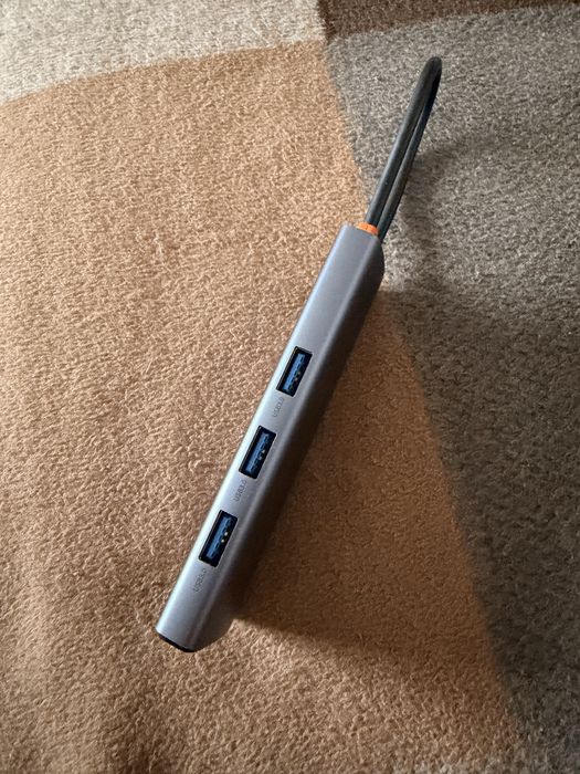 Baseus Hub 6w1 Metal 3x USB USB-C PD microSD/SD