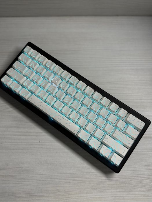 Кейкапи, з волнами білі-чорні