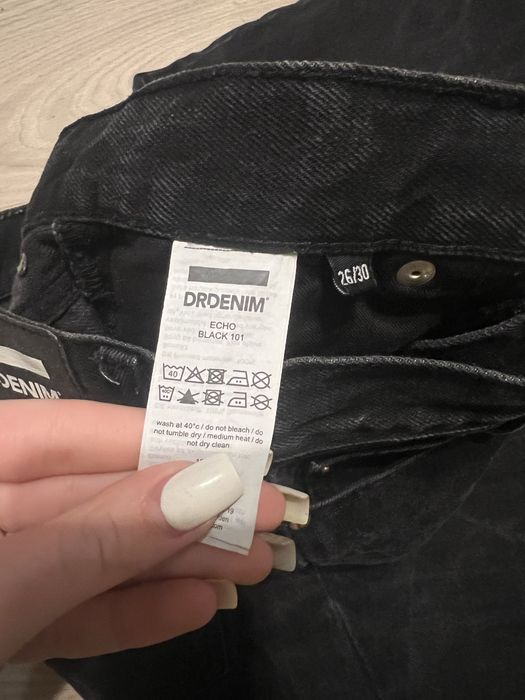 Чорні джинси DR.DENIM straight з високою посадкою, XS/S