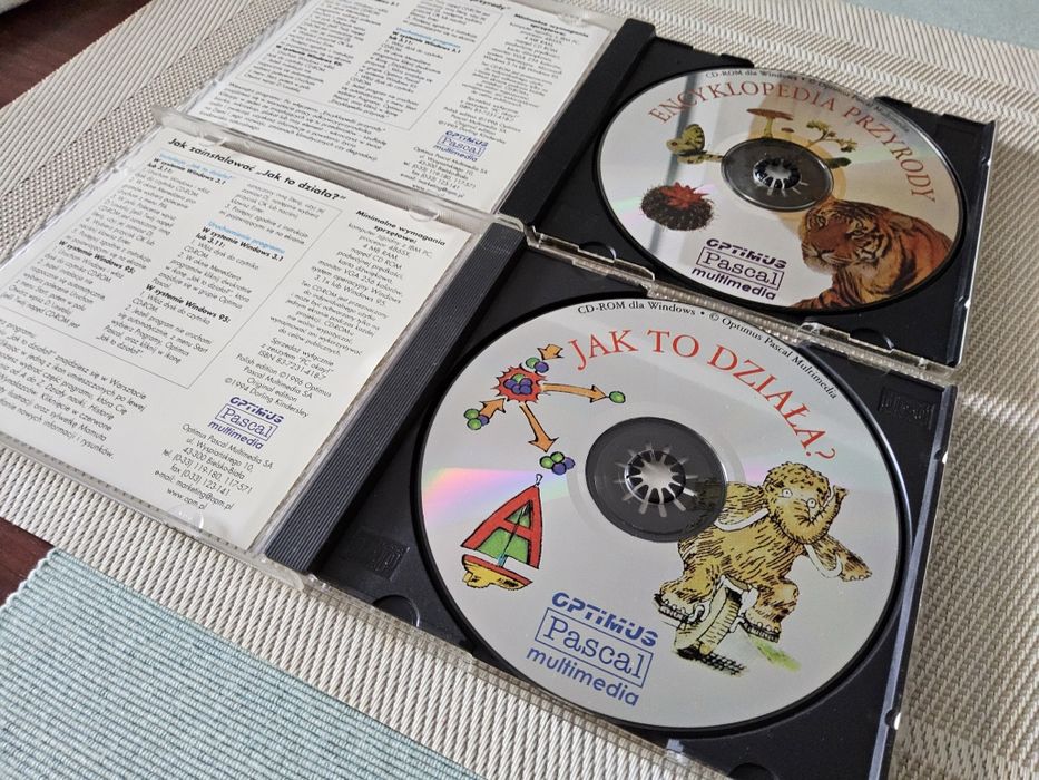 CD-ROM Optimus Pascal multimedia encyklopedia zestaw 12 CD, jak to działa
