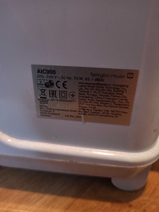 Klimator/Klima stojący air cooler 3 tryby pracy 70 W Tarrington House AIC900. TANIO!!