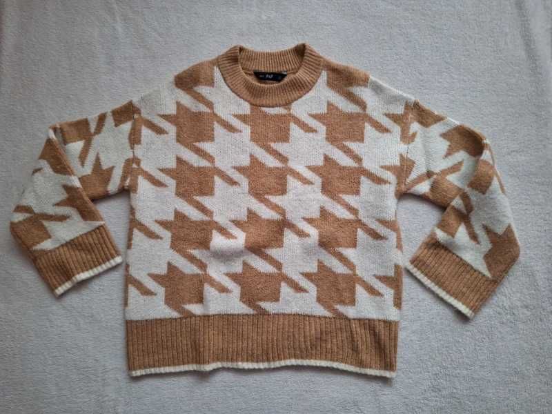 F&F sweter w pepitke