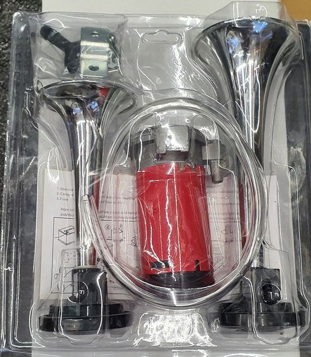 Klakson Syrena Podwójna Fanfara Sygnał Bardzo Mocny Tir 12V 140Db