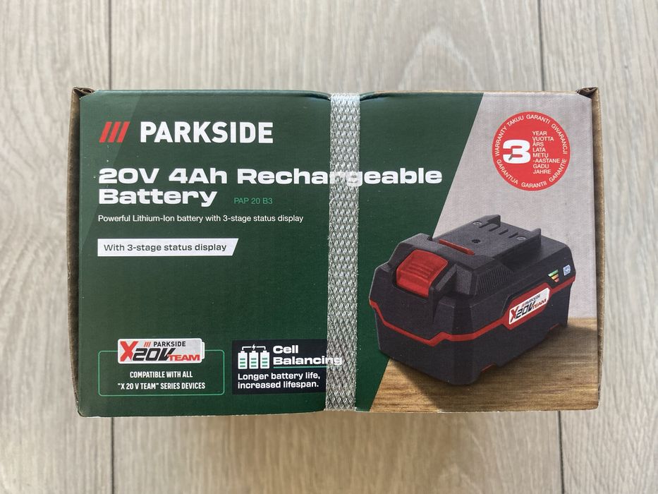 Nowa Bateria Akumulator Li-Ion Parkside 20V, PAP 20 B3 4Ah