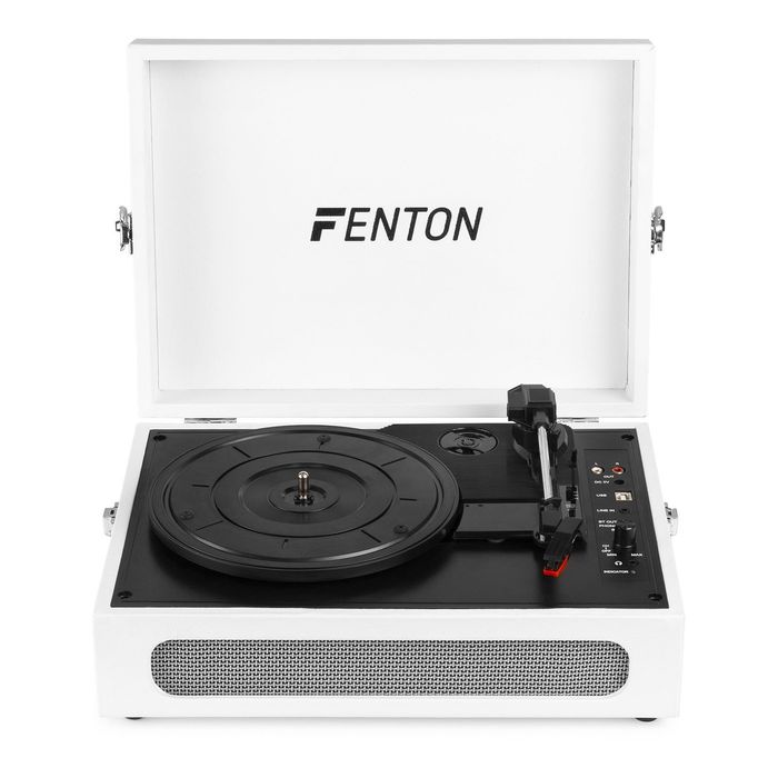 Gramofon w walizce z wbudowaniami głośnikami
