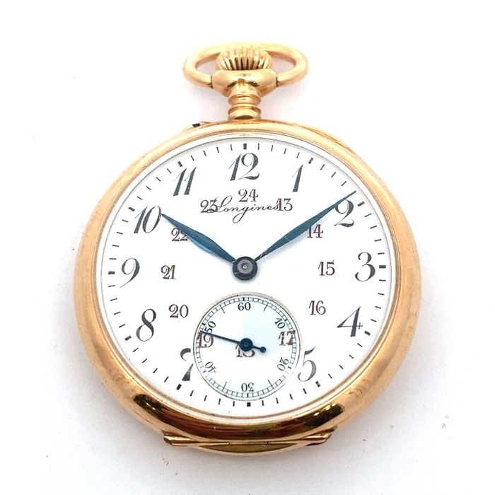 Чоловічий кишеньковий годинник Longines, вживаний, 18-каратне жовте зо