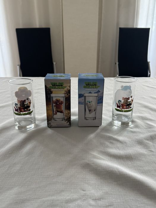 Стакани дитячі нові з персонажами скляні