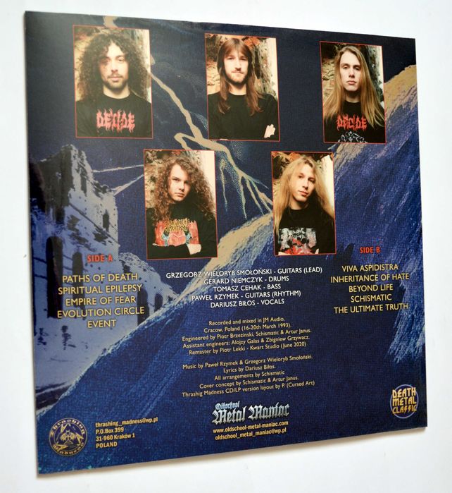 Schismatic - Circle Of Evolution (Winyl) Nowa w folii Polski thrash metal Lata 90 Death metal