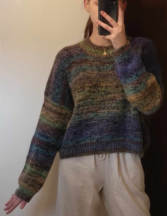 Sweter Roberto Collina wełna+ moher+ alpaka/Roz M/L