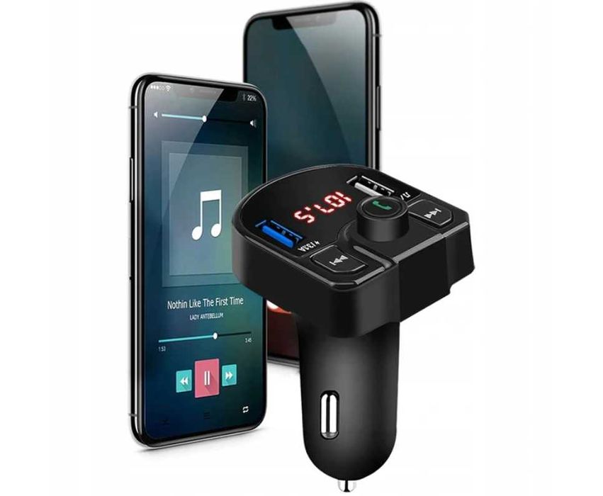 Transmiter do samochodu, muzyka BLUETOOTH ładowarka