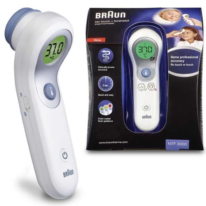 Termometr bezdotykowy BRAUN NO TOUCH + FOREHEAD NTF 3000