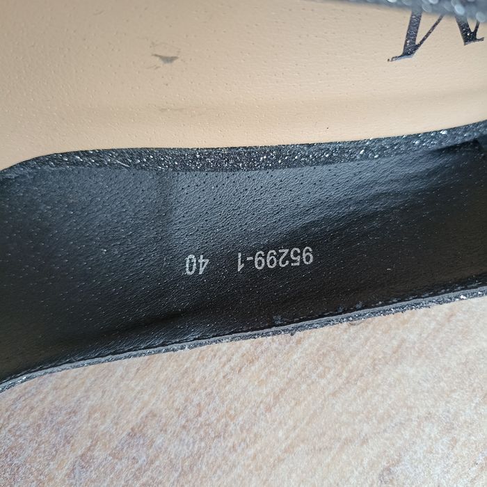 Buty szpilki brokat szare 40
