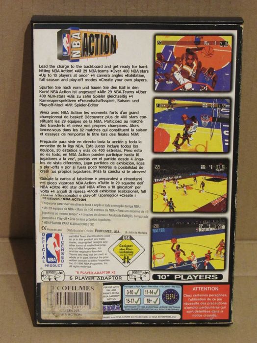Jogo Sega Saturn NBA Action completo PT