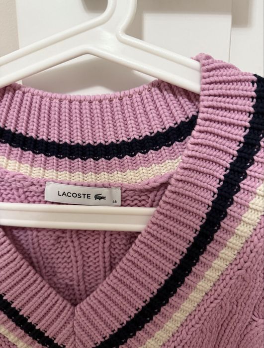Nowy różowy sweter Lacoste S limited edition premium Vitkac