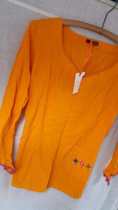 Koszula bluzka orientalna made in India pomarańcz hipi boho Hinduska i