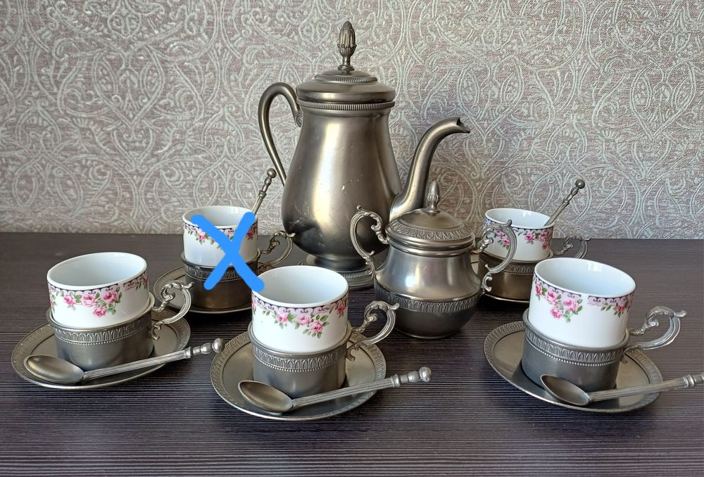 Набір кавовий  Олово Вінтаж