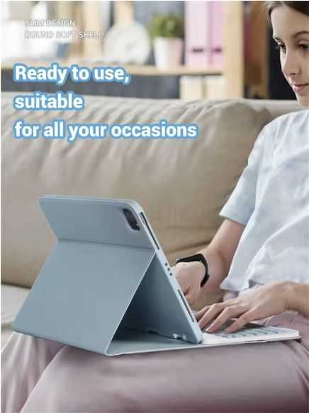 Capa + Teclado retroiluminado amovível - IPAD MINI 6 e 7 - côr preto