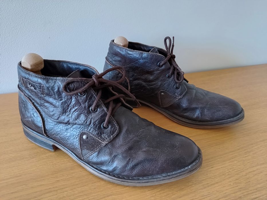 Buty sztyblety wiązane męskie Lee Cooper skórzane roz. 41 półbuty za kostkę