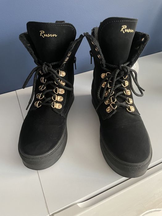 Botki buty ze skóry naturalnej