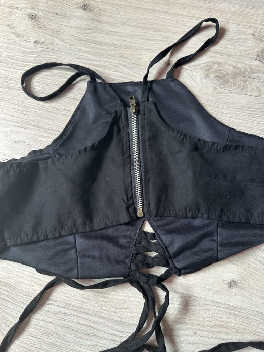 Czarna bluzka crop top 38 M