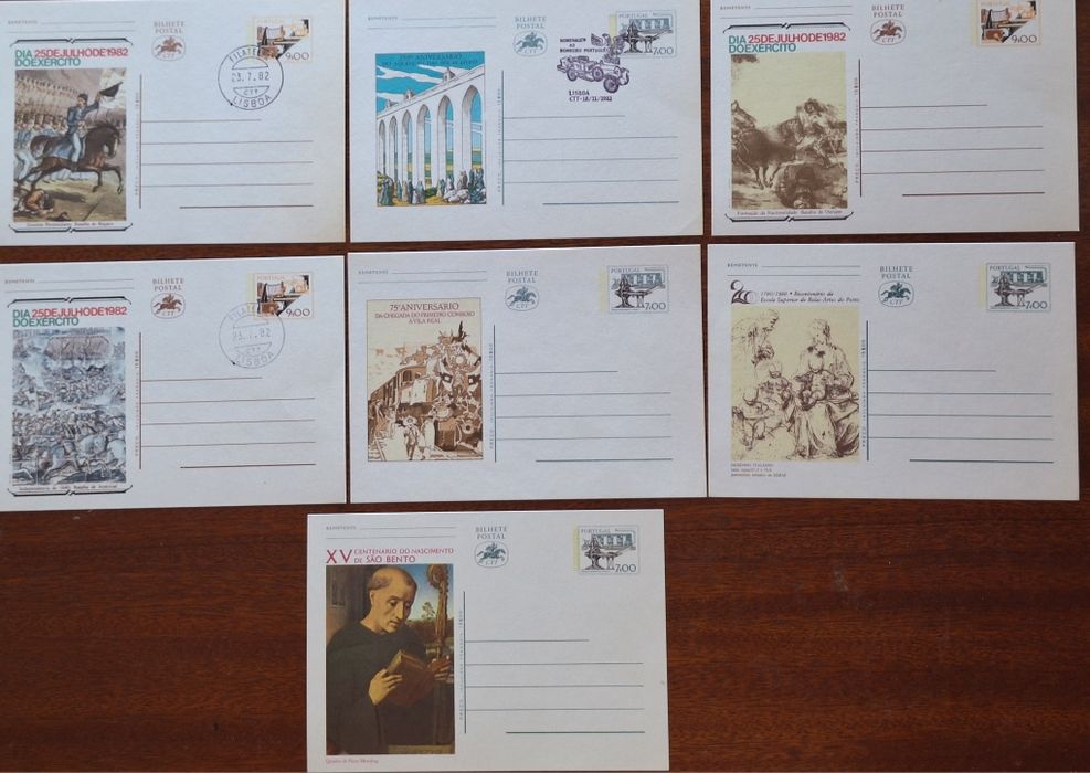 Bilhetes Postais ctt antigos diversos