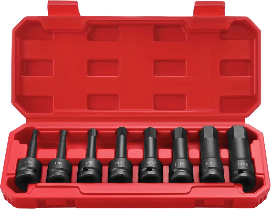 NASADKI UDAROWE imbus HEX IMBUSOWE 1/2" 5-19mm zestaw 8el KD5431