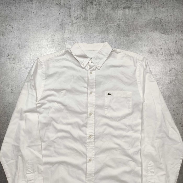 MĘSKA Elegancka PREMIUM Koszula Lacoste Bawełna Classic Kieszonka Logo
