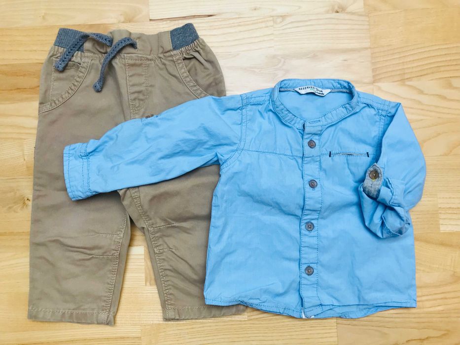 spodnie koszula RESERVED 74 6-9 m