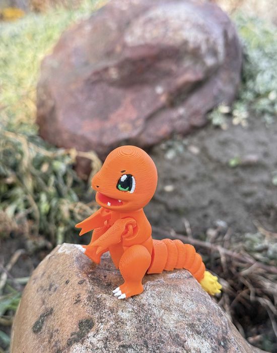 Charmander 3D – uroczy Pokémon | ruchoma figurka | ognisty wojownik