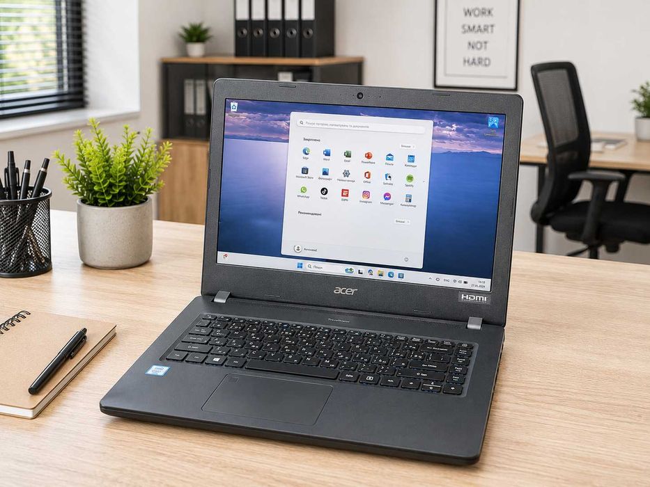 Acer TravelMate P214-51 14″ Full HD IPS / 8GB DDR4 /128GB SSD NVMe / Windows 11 Pro