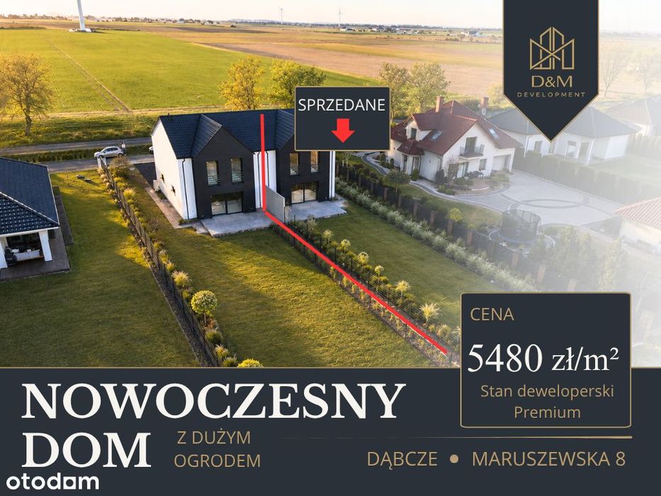 Nowoczesny dom z dużym ogrodem | Dąbcze Maruszewska 8 k. Leszna