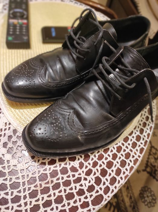 Eleganckie skórzane półbuty męskie