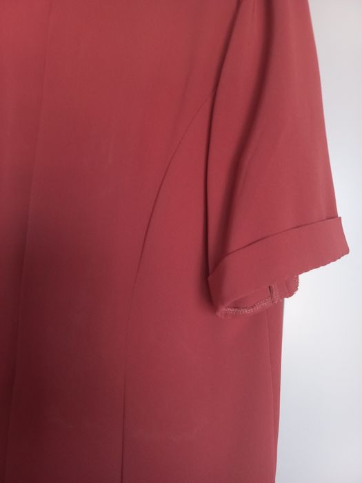 Sukienka elegancka- w kolorze rudym - cegły rozm.46-48.