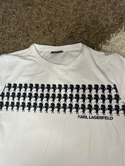 Оригінальна футболка Karl Lagerfeld Ikonik Monogram White