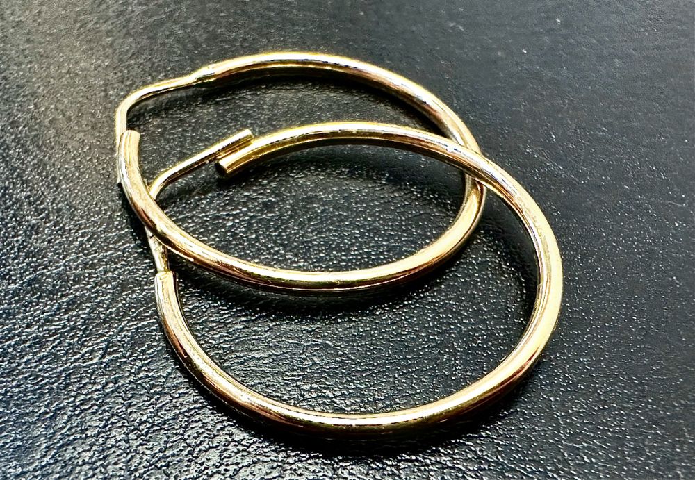 Złote kolczyki koła pr. 585