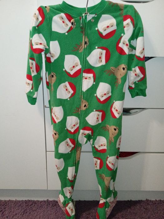 Чоловічок новорічний на 2 р (88-93 см), сліп зелений, флісовий