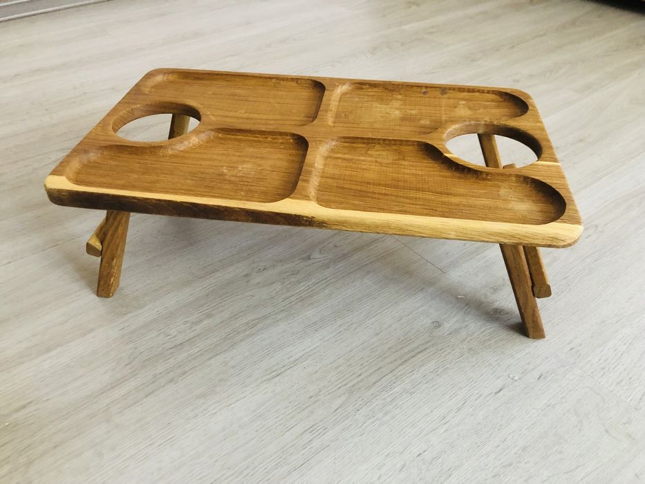 Столик пивний смаколики закуски пиво напої деревяний стіл подарунок