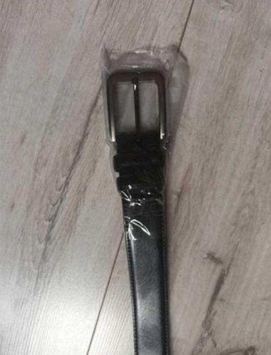 Elegancki pasek SKÓRA 130cm czarny