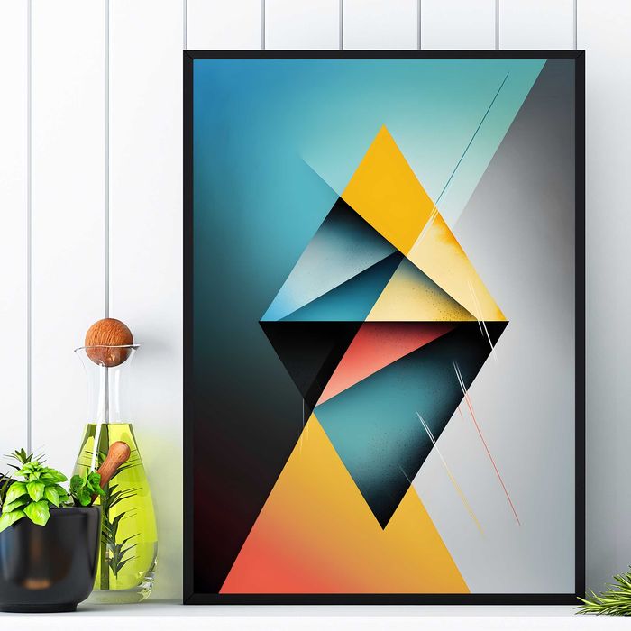 plakat abstrakcja 3d, plakat obraz do pokoju trójwymiarowa abstrakcja