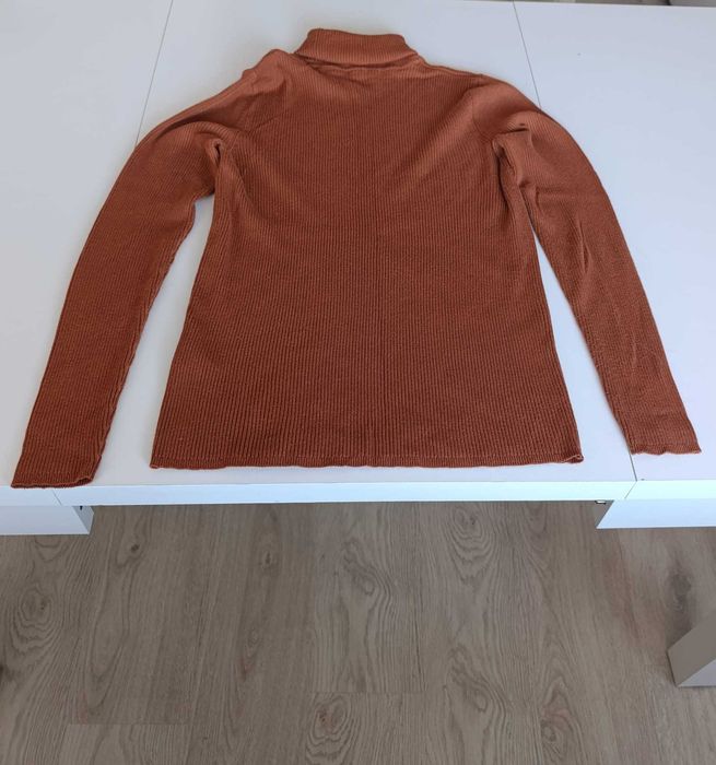 Jasnobrązowy golf damski M marki M&S wiskoza 80%