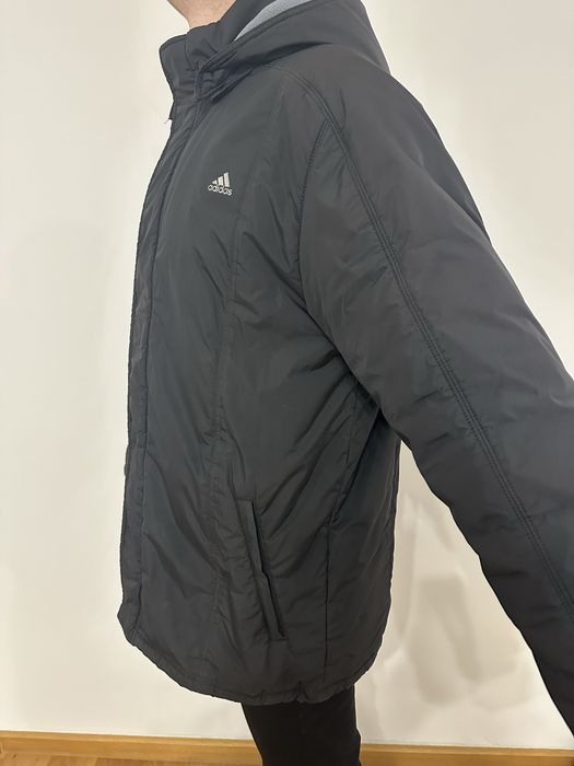 męska, czarna kurtka Adidas