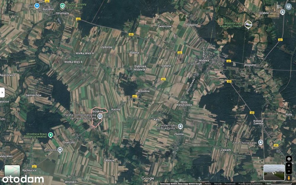 Działka 5600m2 - Brzyków